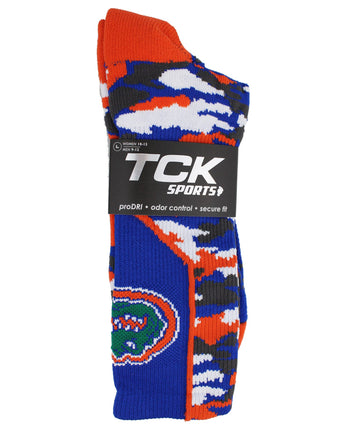 TCK socks University of Florida Gators Woodland Camo Crew Socks