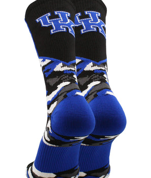TCK socks University of Kentucky Wildcats Woodland Camo Crew Socks