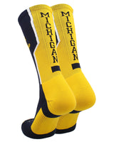 TCK socks University of Michigan Wolverines Socks Perimeter Crew