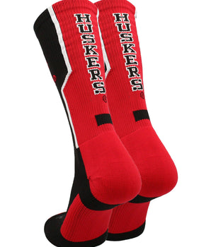 TCK socks University of Nebraska Cornhuskers Socks Perimeter Crew