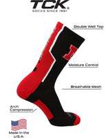 TCK socks University of Nebraska Cornhuskers Socks Perimeter Crew