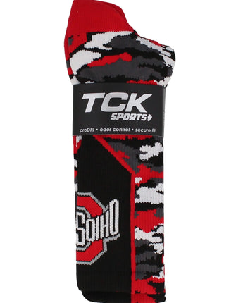 TCK socks University of Ohio State Buckeyes Woodland Camo Crew Length