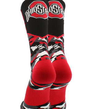TCK socks University of Ohio State Buckeyes Woodland Camo Crew Length