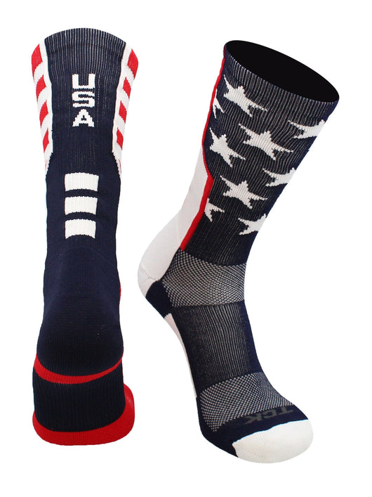 TCK socks USA American Flag Socks Crew Length USA Strong