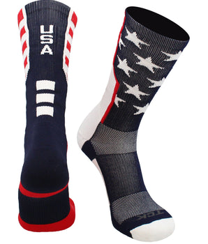 TCK socks USA American Flag Socks Crew Length USA Strong