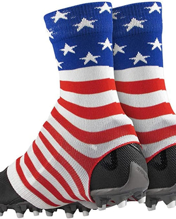 TCK socks USA Flag / Medium Football Spats Cleat Covers