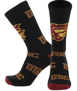 TCK socks USC Red/Gold / Large USC Trojans Mayhem Crew Socks (Made in USA)