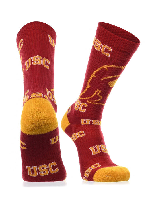 TCK socks USC Red/Gold / Large USC Trojans Socks Crew Length Sock Mayhem