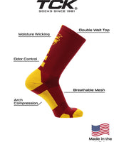 TCK socks USC Trojans Baseline Crew USA Made