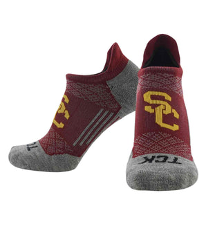 TCK socks USC Trojans / Large USC Trojans Tour No Show Tab Socks - Made in USA