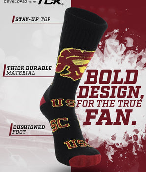USC Trojans Mayhem Crew Socks (Made in USA)