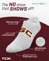 TCK socks USC Trojans / One Size TCK USC Trojans No Show Liner Socks (3-Pack)
