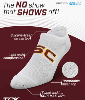 TCK socks USC Trojans / One Size TCK USC Trojans No Show Liner Socks (3-Pack)