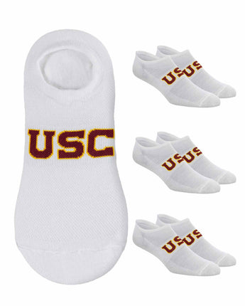 TCK socks USC Trojans / One Size TCK USC Trojans No Show Liner Socks (3-Pack)