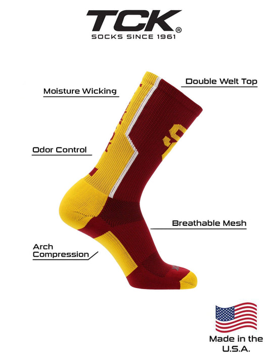 TCK socks USC Trojans Perimeter Crew Socks
