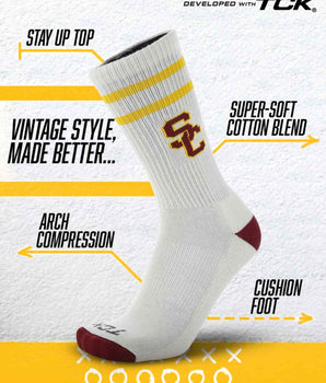 TCK socks USC Trojans | Vintage | NCAA Mens and Womens Soft Cotton Sock