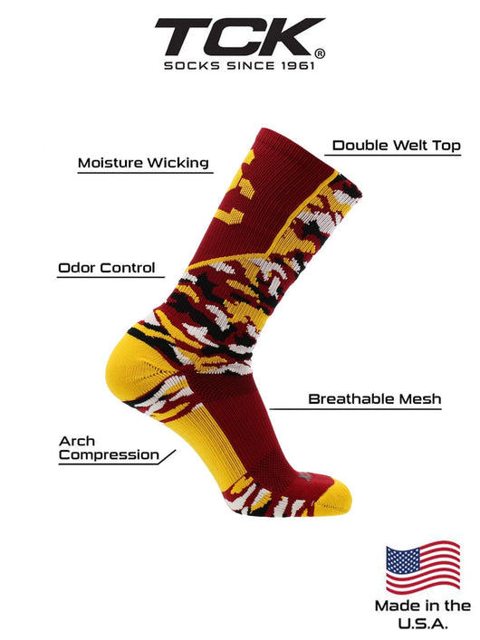 TCK socks USC Trojans Woodland Camo Crew Socks