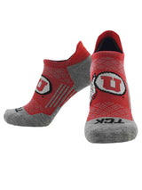 TCK socks Utah Utes / Large Utah Utes Tour No Show Tab Socks - Made in USA