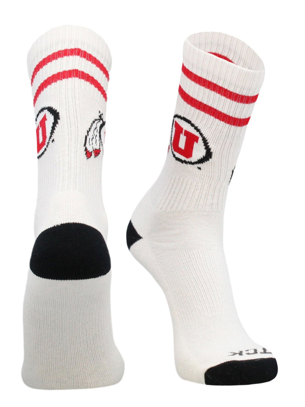 TCK socks Utah Utes / Large Vintage Utah Utes Socks NCAA Socks For Men and Womens Soft Cotton Sock