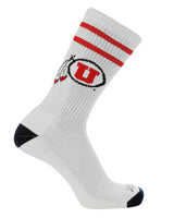 NCAA Vintage College Striped Socks - Utah Utes (Large)