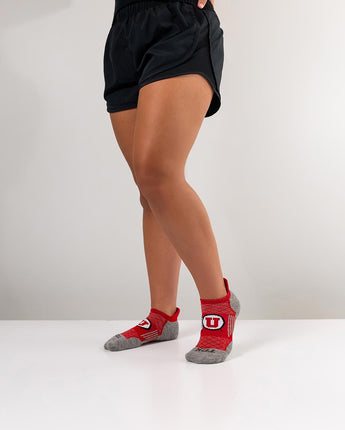 TCK socks Utah Utes Tour No Show Tab Socks - Made in USA