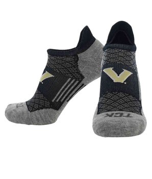 TCK socks Vanderbilt Commodores / Large Vanderbilt Commodores No Show Tour Socks - Made in USA