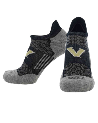 TCK socks Vanderbilt Commodores / Large Vanderbilt Commodores No Show Tour Socks - Made in USA