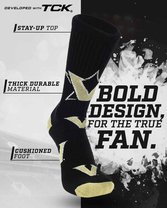 TCK socks Vanderbilt Commodores Mayhem Crew Socks (Made in USA)