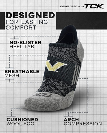 TCK socks Vanderbilt Commodores No Show Tour Socks - Made in USA