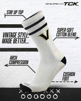 TCK socks Vanderbilt Commodores | Vintage | NCAA Mens and Womens Soft Cotton Sock