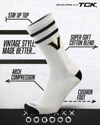 TCK socks Vanderbilt Commodores | Vintage | NCAA Mens and Womens Soft Cotton Sock