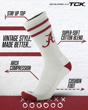 Alabama Crimson Tide | Vintage | NCAA Mens and Womens Soft Cotton Sock