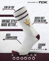 Arizona State Sun Devils | Vintage | NCAA Mens and Womens Soft Cotton Sock
