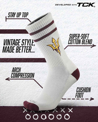 Arizona State Sun Devils | Vintage | NCAA Mens and Womens Soft Cotton Sock
