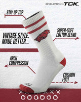Arkansas Razorbacks | Vintage | NCAA Mens and Womens Soft Cotton Sock