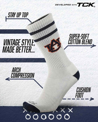 Auburn Tigers | Vintage | NCAA Mens and Womens Soft Cotton Sock