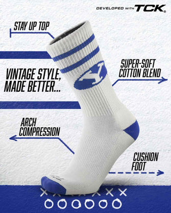 BYU Cougars | Vintage | NCAA Mens and Womens Soft Cotton Sock
