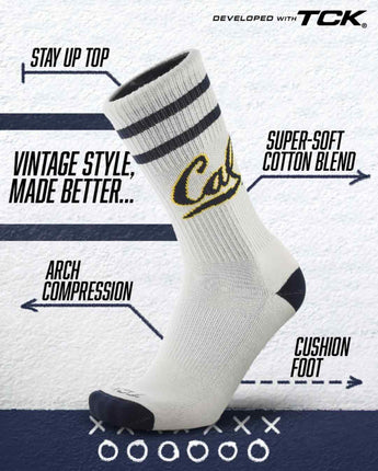 California Golden Bears | Vintage | NCAA Mens and Womens Soft Cotton Sock