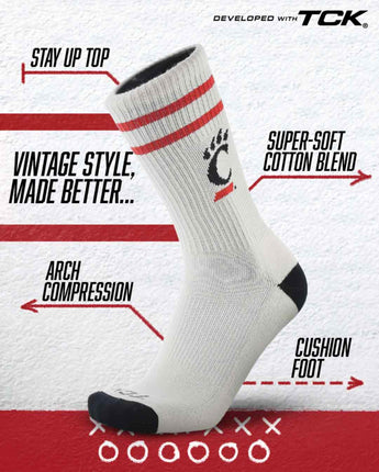 Cincinnati Bearcats | Vintage | NCAA Mens and Womens Soft Cotton Sock