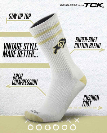 Colorado Buffaloes | Vintage | NCAA Mens and Womens Soft Cotton Sock