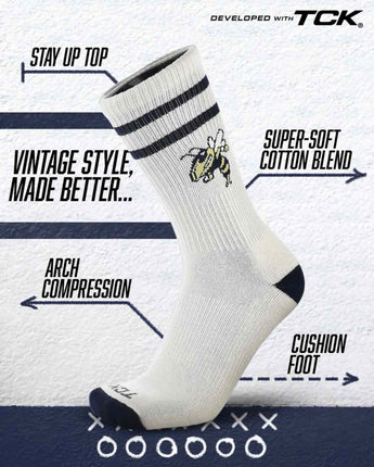 Georgia Tech Yellow Jackets | Vintage | NCAA Mens and Womens Soft Cotton Sock
