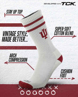 Indiana Hoosiers | Vintage | NCAA Mens and Womens Soft Cotton Sock