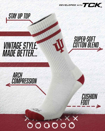 Indiana Hoosiers | Vintage | NCAA Mens and Womens Soft Cotton Sock