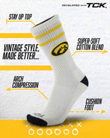 Iowa Hawkeyes | Vintage | NCAA Mens and Womens Soft Cotton Sock