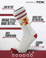 Iowa State Cyclones | Vintage | NCAA Mens and Womens Soft Cotton Sock