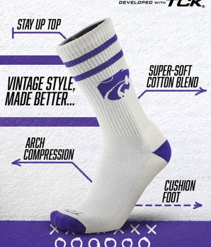 Kansas State Wildcats | Vintage | NCAA Mens and Womens Soft Cotton Sock