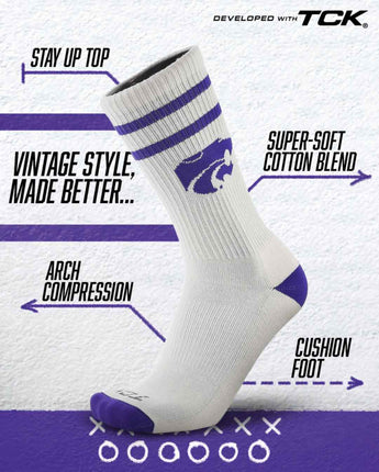 Kansas State Wildcats | Vintage | NCAA Mens and Womens Soft Cotton Sock
