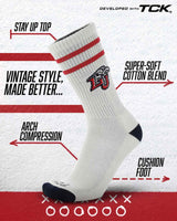 Liberty Flames | Vintage | NCAA Mens and Womens Soft Cotton Sock