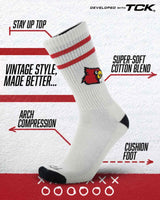 Louisville Cardinals | Vintage | NCAA Mens and Womens Soft Cotton Sock