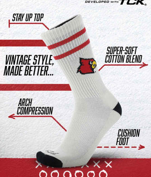 Louisville Cardinals | Vintage | NCAA Mens and Womens Soft Cotton Sock